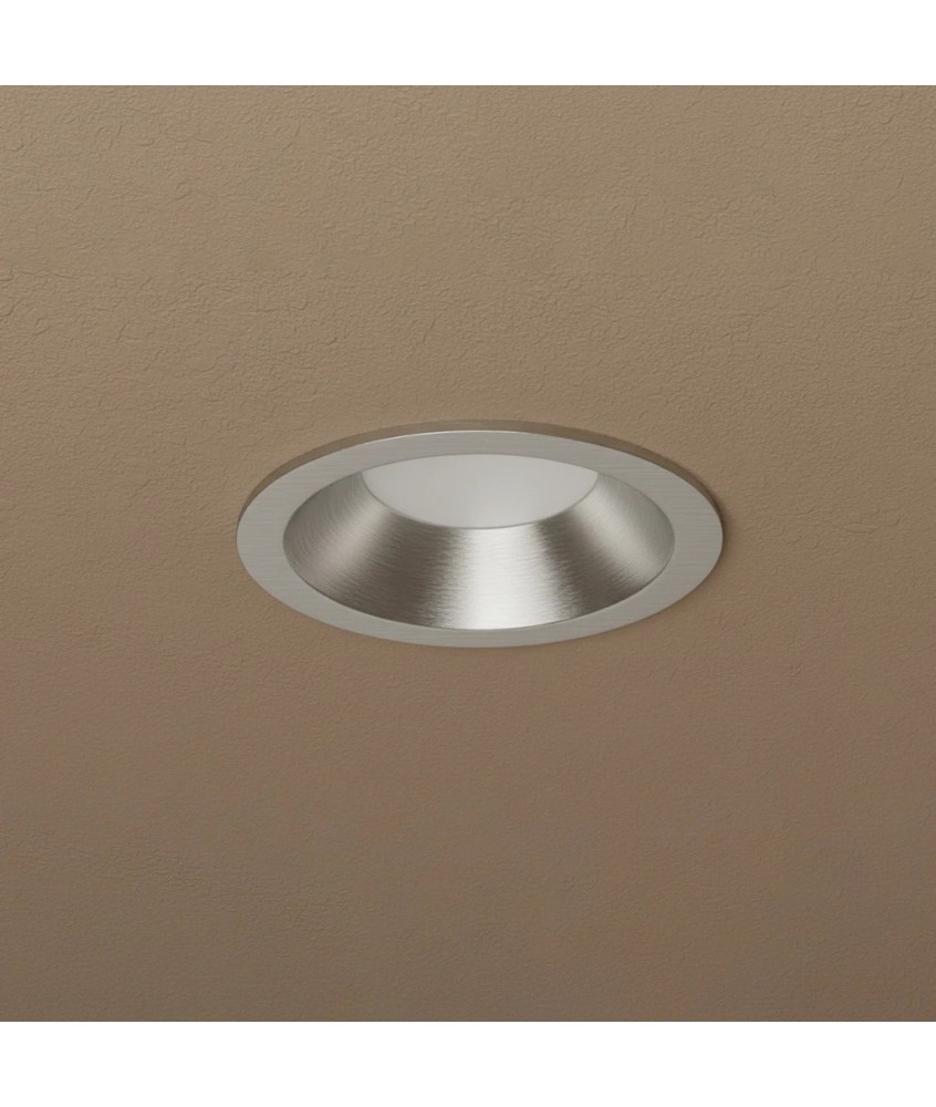 kelvo® SIGMA KLV-101-0043 Χωνευτό Φωτιστικό Downlight Σποτ Μπάνιου για Λάμπα MR16 με Ντουί GU10 AC 220-240V Αδιάβροχο IP65 - Νίκελ Βούρτσας - Μ8.5 x Π8.5 x Υ4.4cm - Q7.5cm